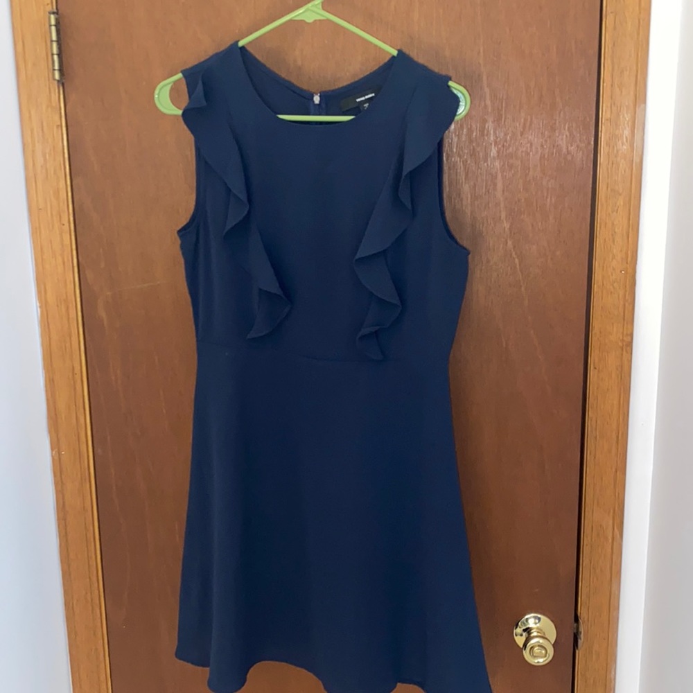 Navy blue wedding guest dress